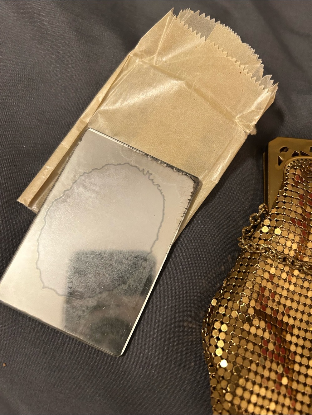 Gold Sequin Evening Chain Bag - Picture 4 of 10